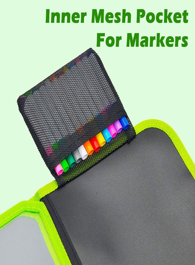 في جراسب دفتر رسم قابل للمسح من VGRASSP، 14 صفحة، للأطفال مع 12 قلم تلوين قابل للغسل ومناديل مبللة - لوحة طباشير قابلة لإعادة الاستخدام للأطفال الصغار ومرحلة ما قبل المدرسة - الألوان حسب المتوفر - Image 2